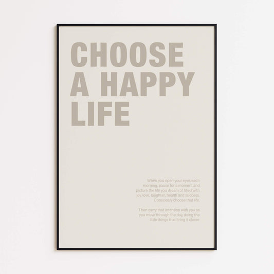 Choose a Happy Life Poster