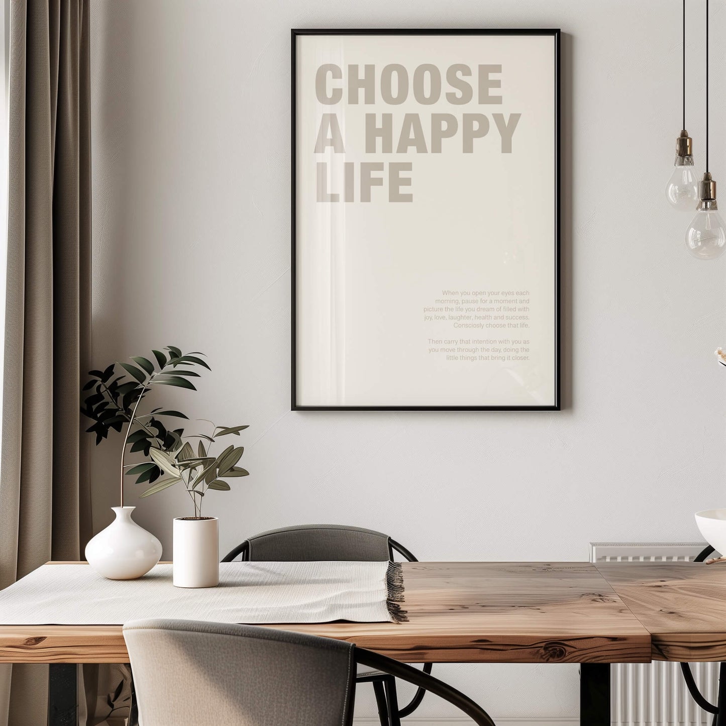 Choose a Happy Life Poster