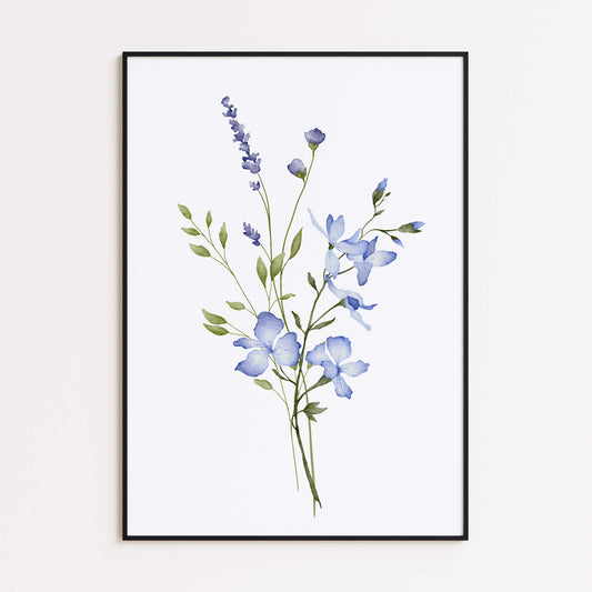 Linum Usitatissimum Bouquet Poster