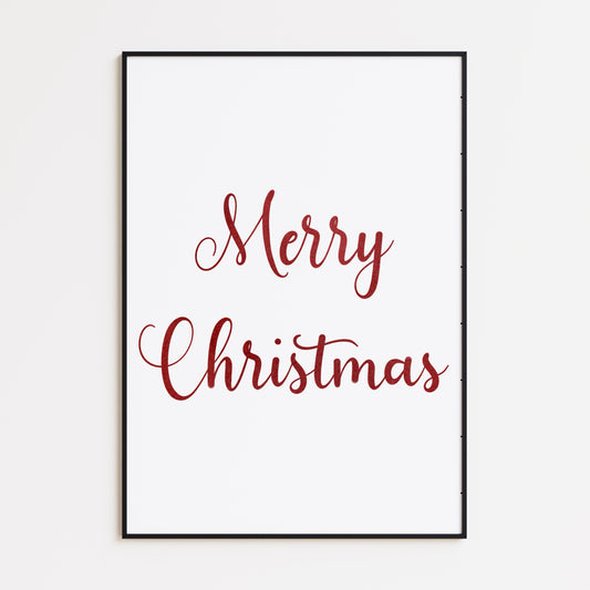 Merry Christmas Kalligraphie Poster