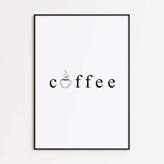 Kaffee Typografie Poster