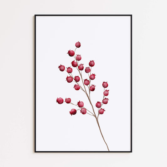 Roter Beerenzweig Poster