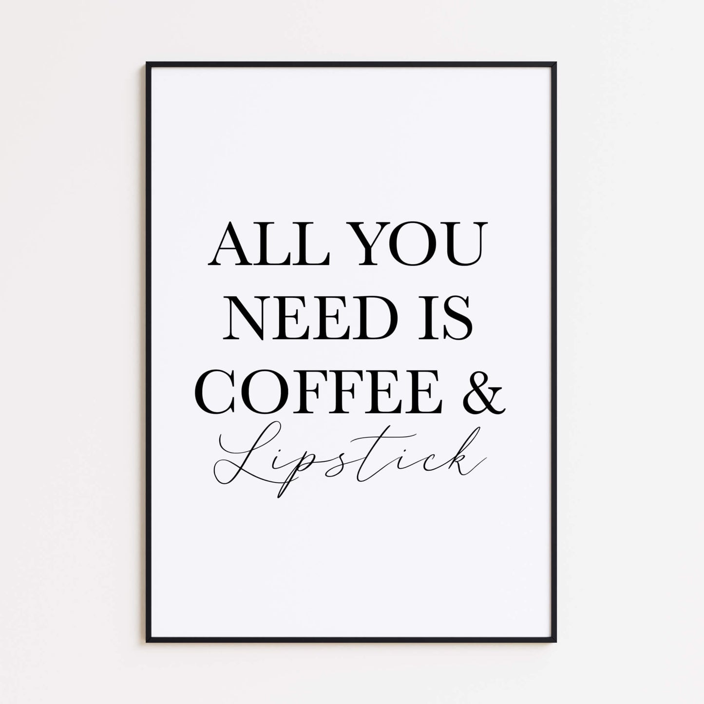 All You Need is Coffee & Lipstick Poster