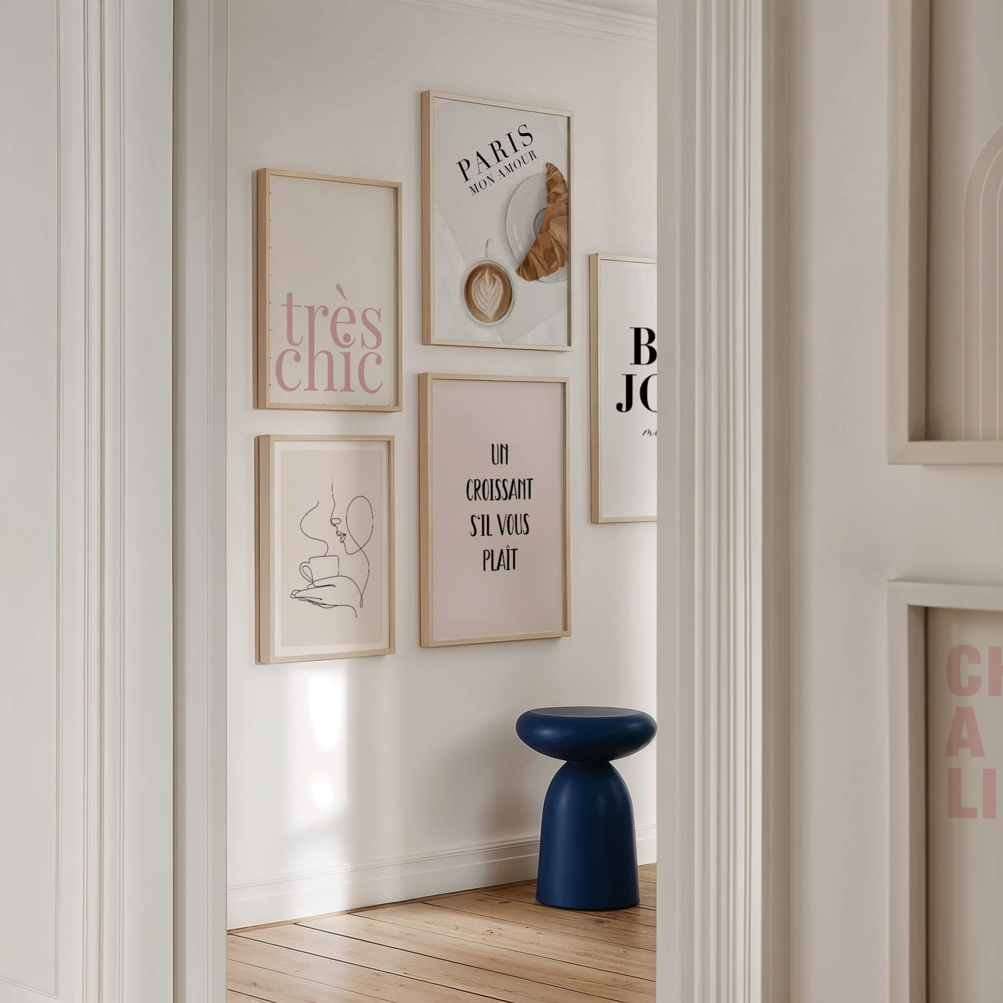 Chic Parisian Entryway Bilderwand