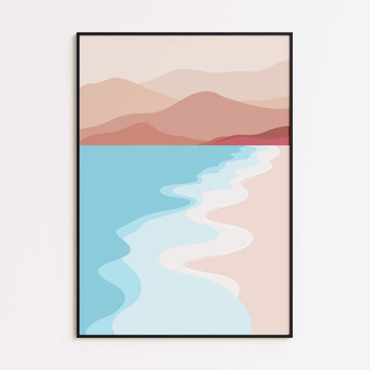 Pastel Shoreline Poster