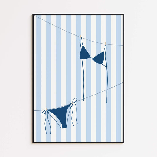 Bikini auf der Linie Poster