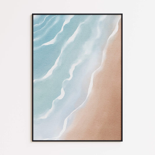 Waves on Shore Poster