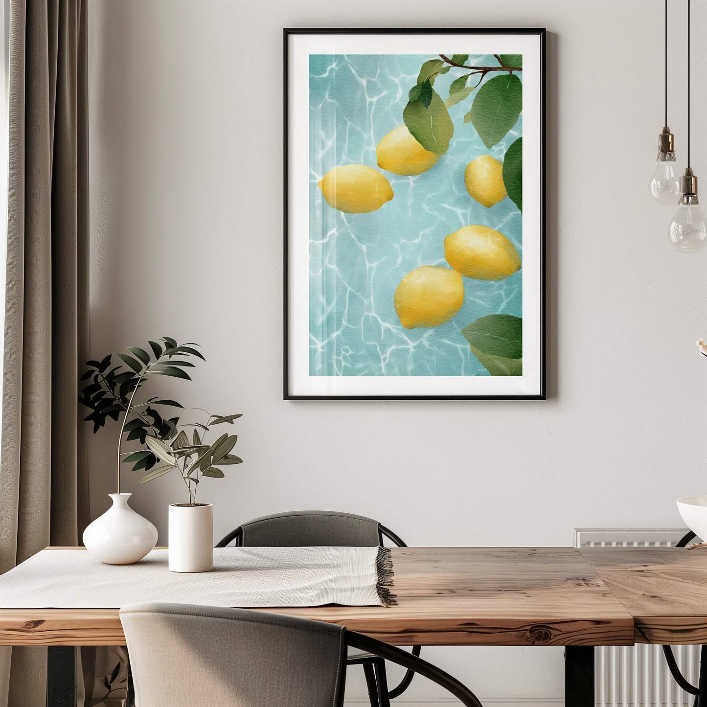 Zitronen am Pool Poster