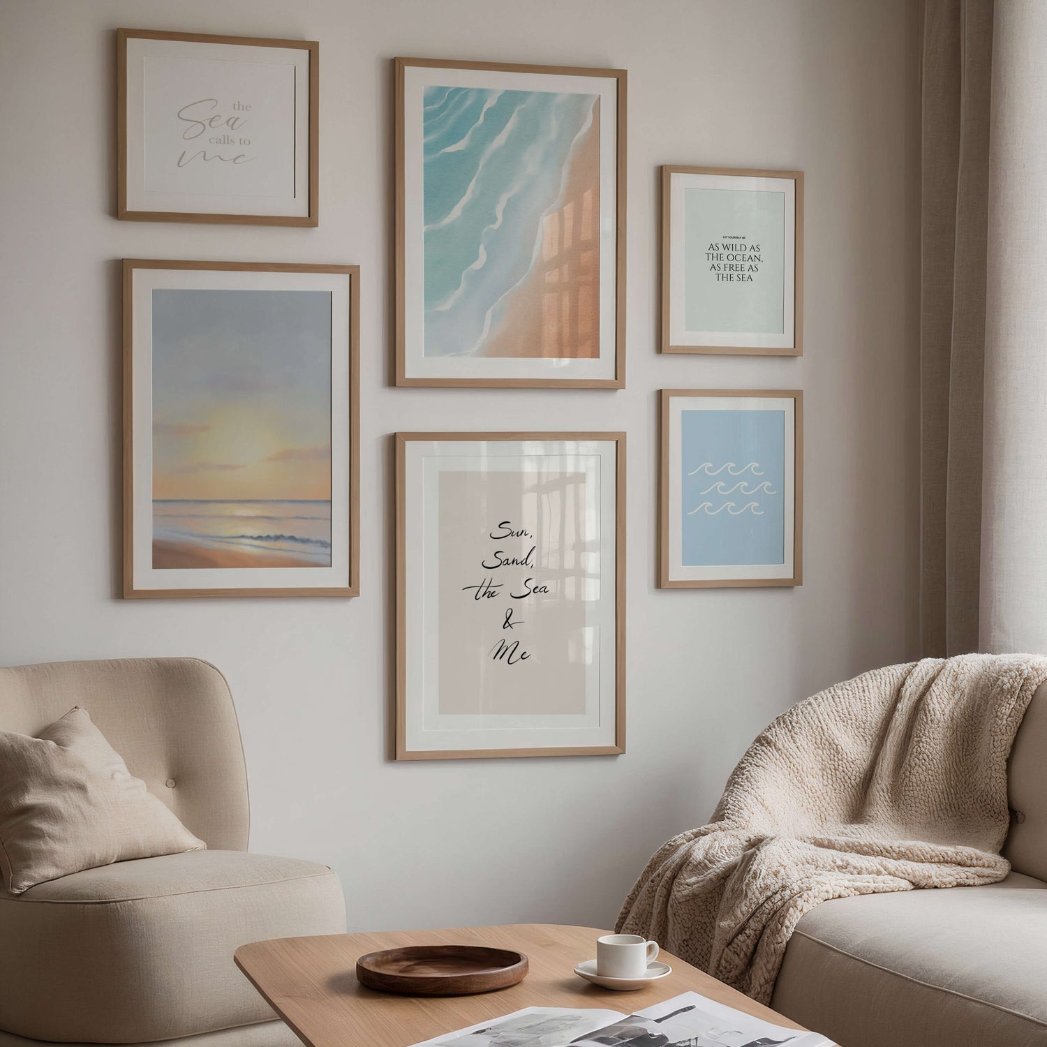 Ocean Whisper Gallery Wall