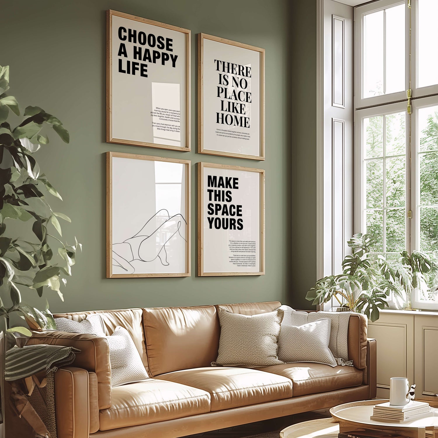 Quotes & Line Art Gallery Wall
