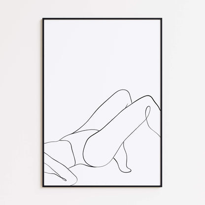 Weibliche Figur Linien Poster