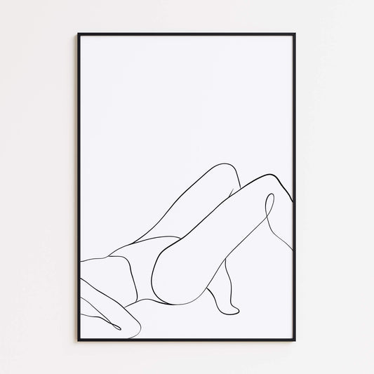 Weibliche Figur Linien Poster