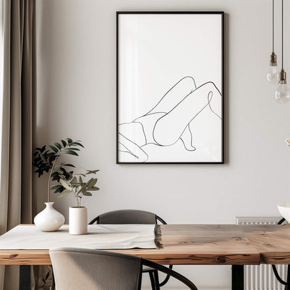 Weibliche Figur Linien Poster