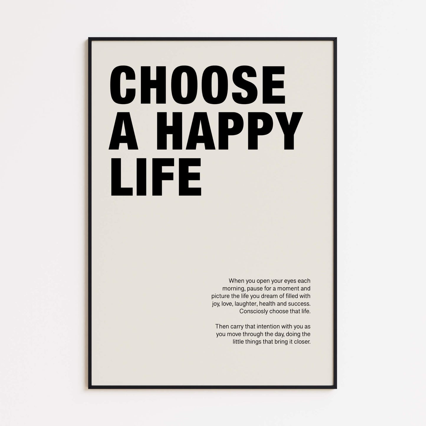 Choose a Happy Life Poster