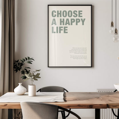 Choose a Happy Life Poster