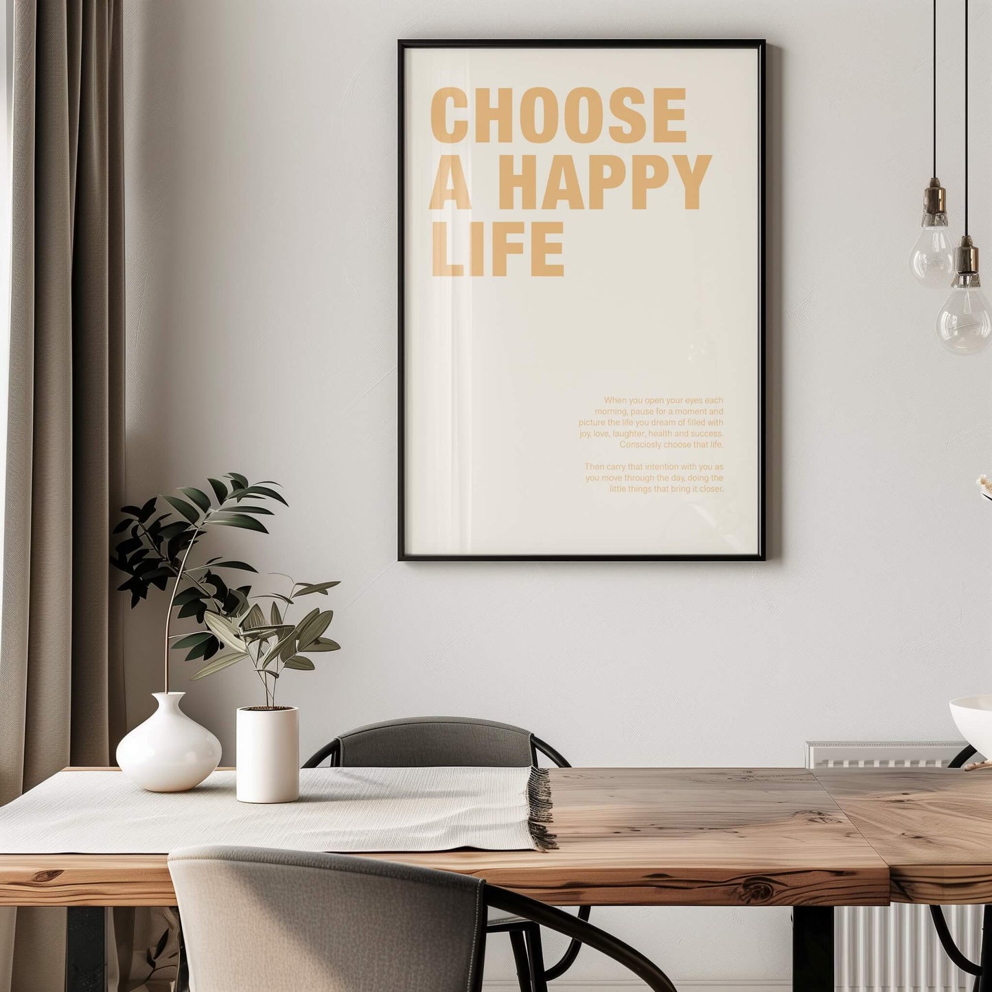 Choose a Happy Life Poster