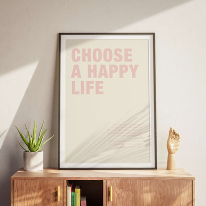 Choose a Happy Life Poster