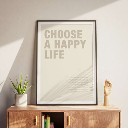 Choose a Happy Life Poster