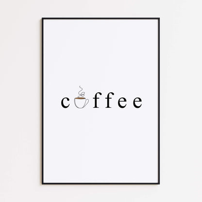Kaffee Typografie Poster