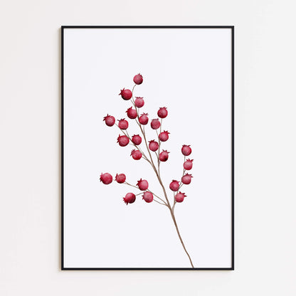 Roter Beerenzweig Poster