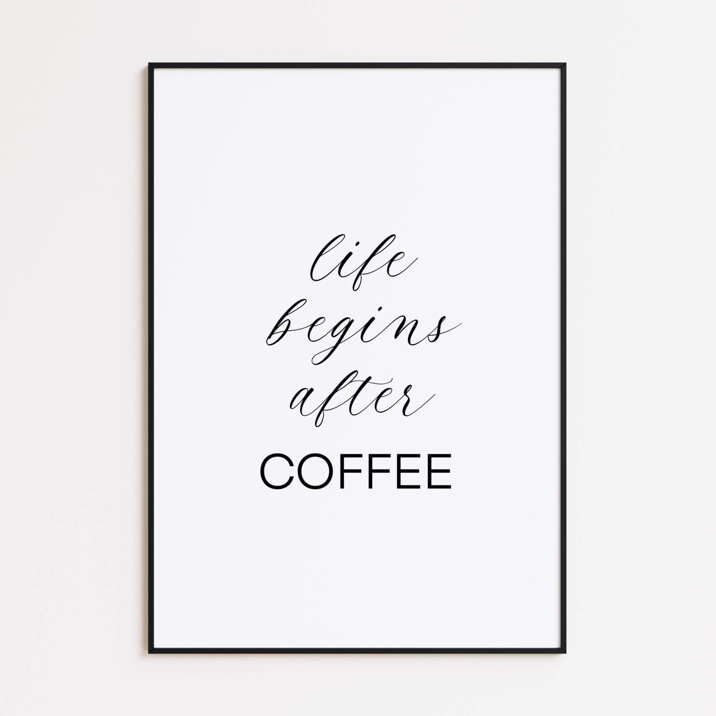 Life Begins After Coffee Poster