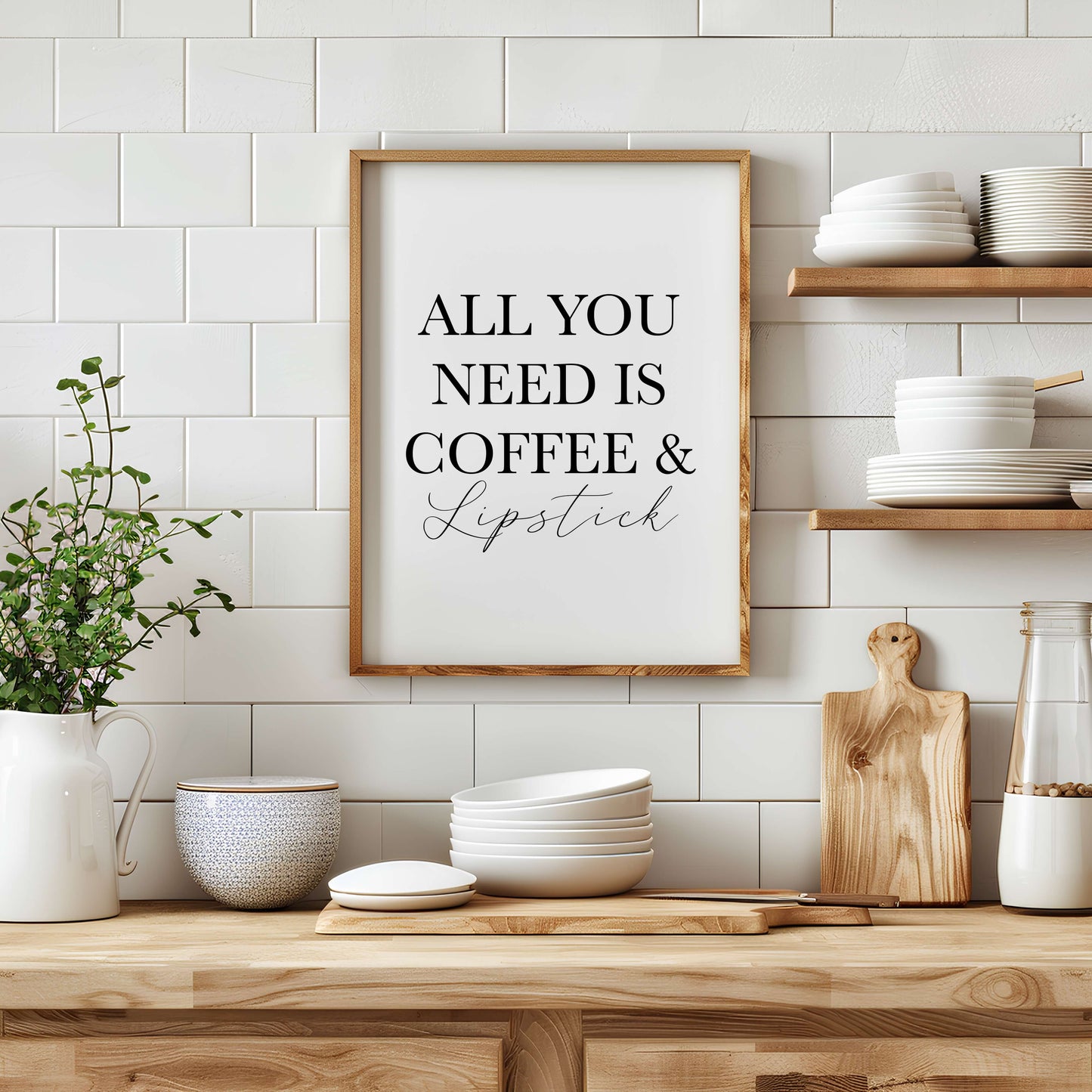 All You Need is Coffee & Lipstick Poster