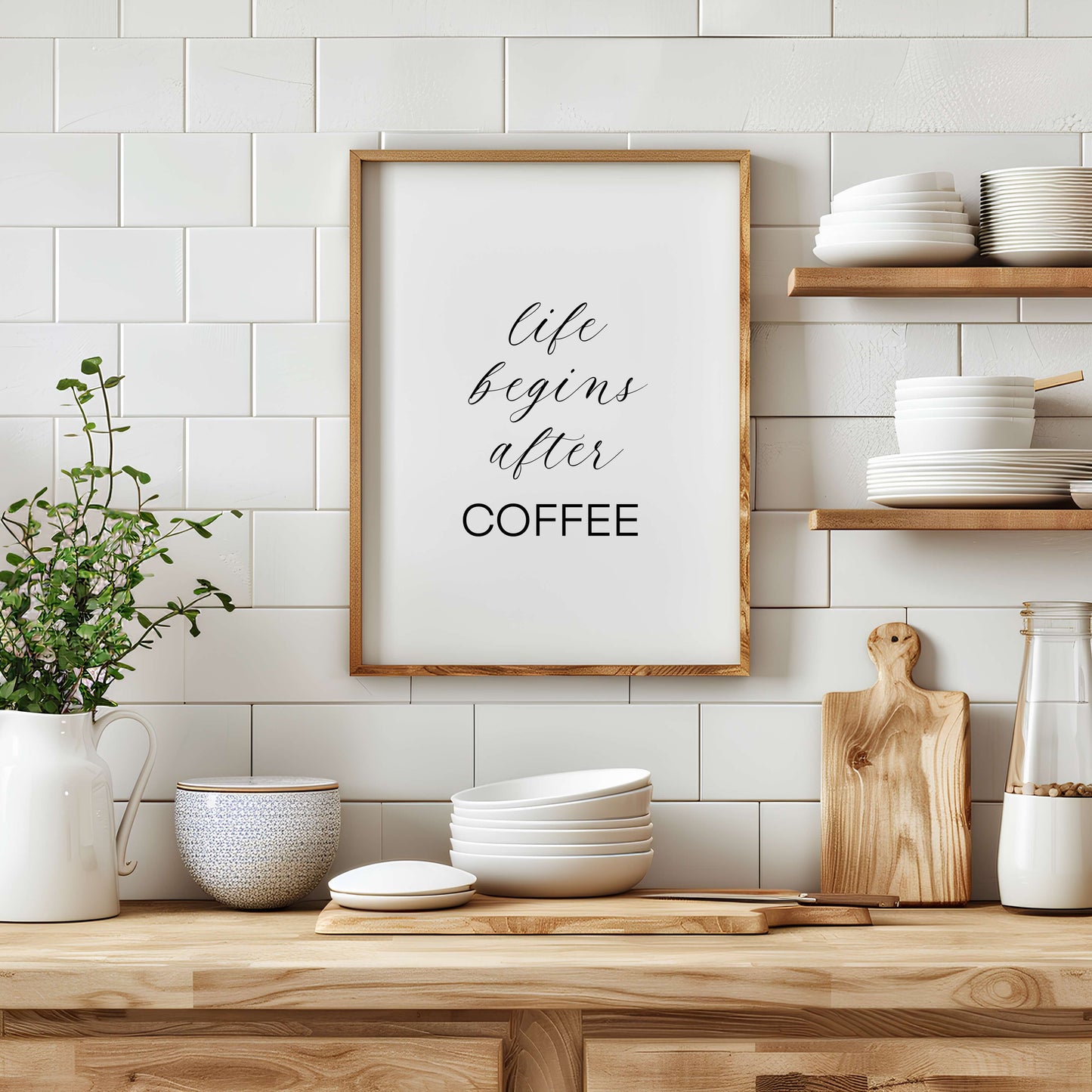 Life Begins After Coffee Poster