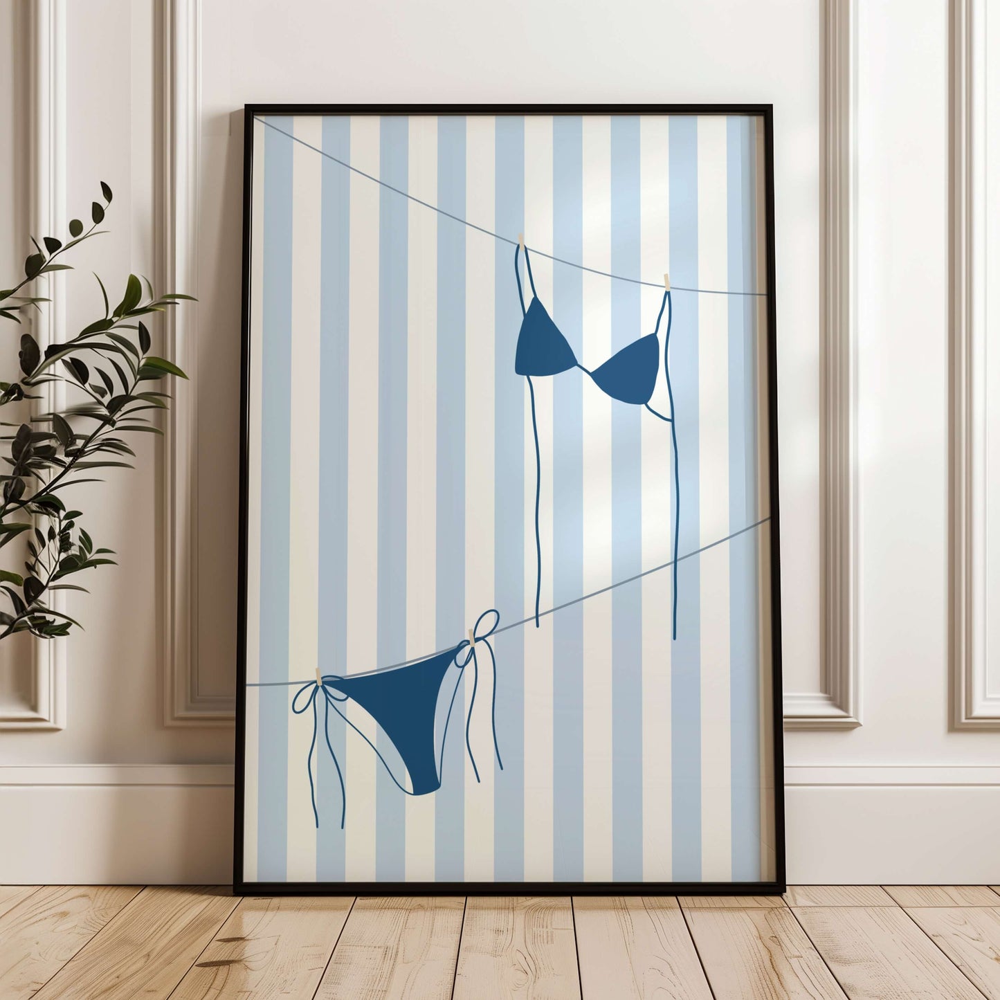 Bikini auf der Linie Poster