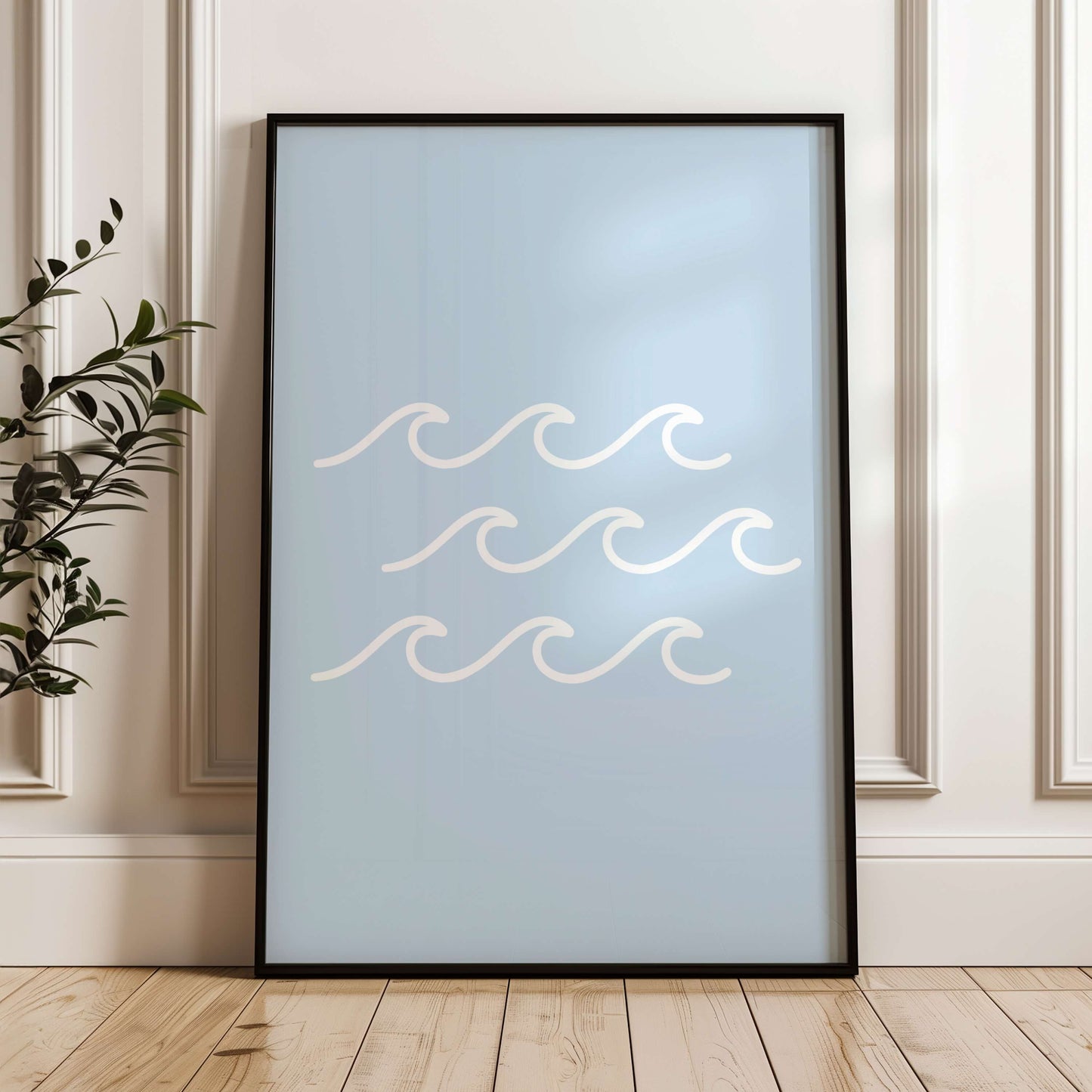 Minimale Wellen Poster