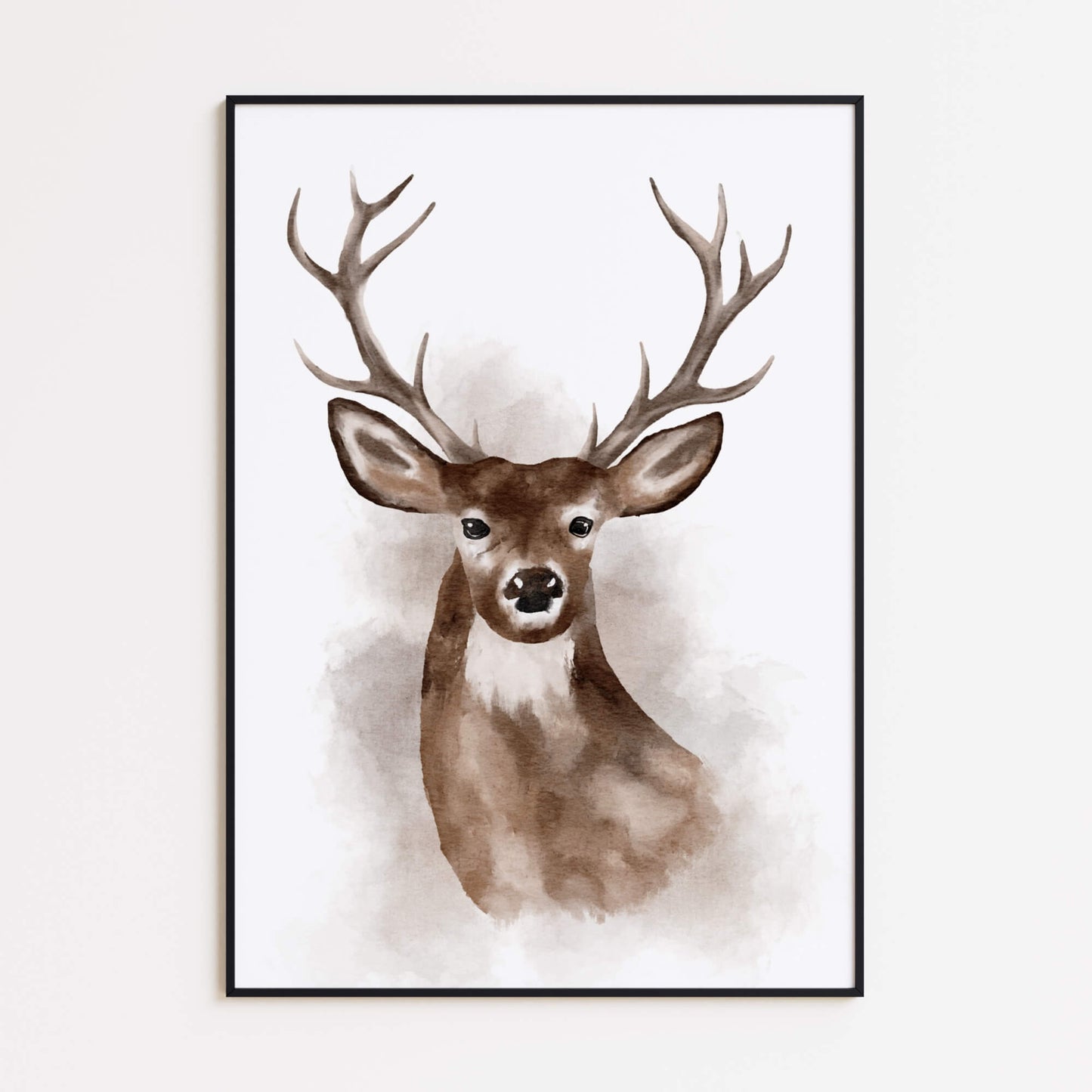 Deer Watercolor Poster