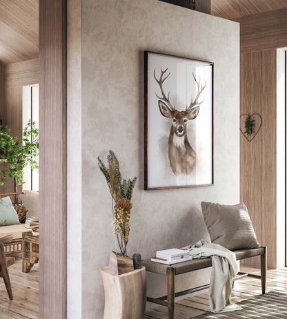 Deer Watercolor Poster