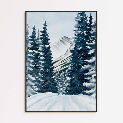 Winter Forest Path Poster