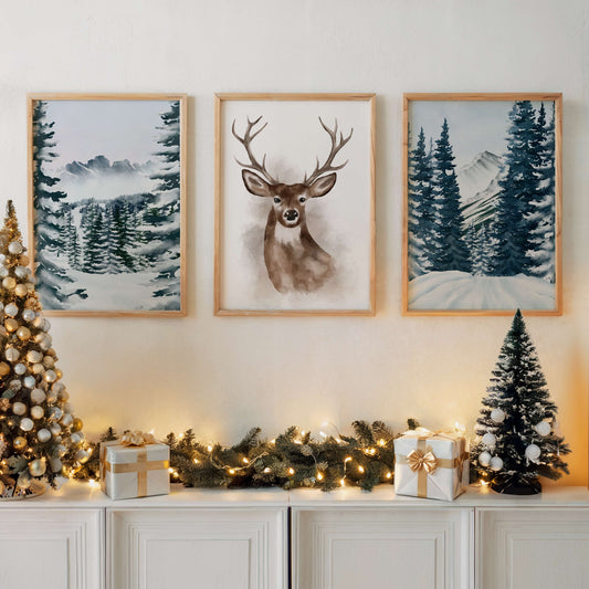 Winter Landscape Poster Set