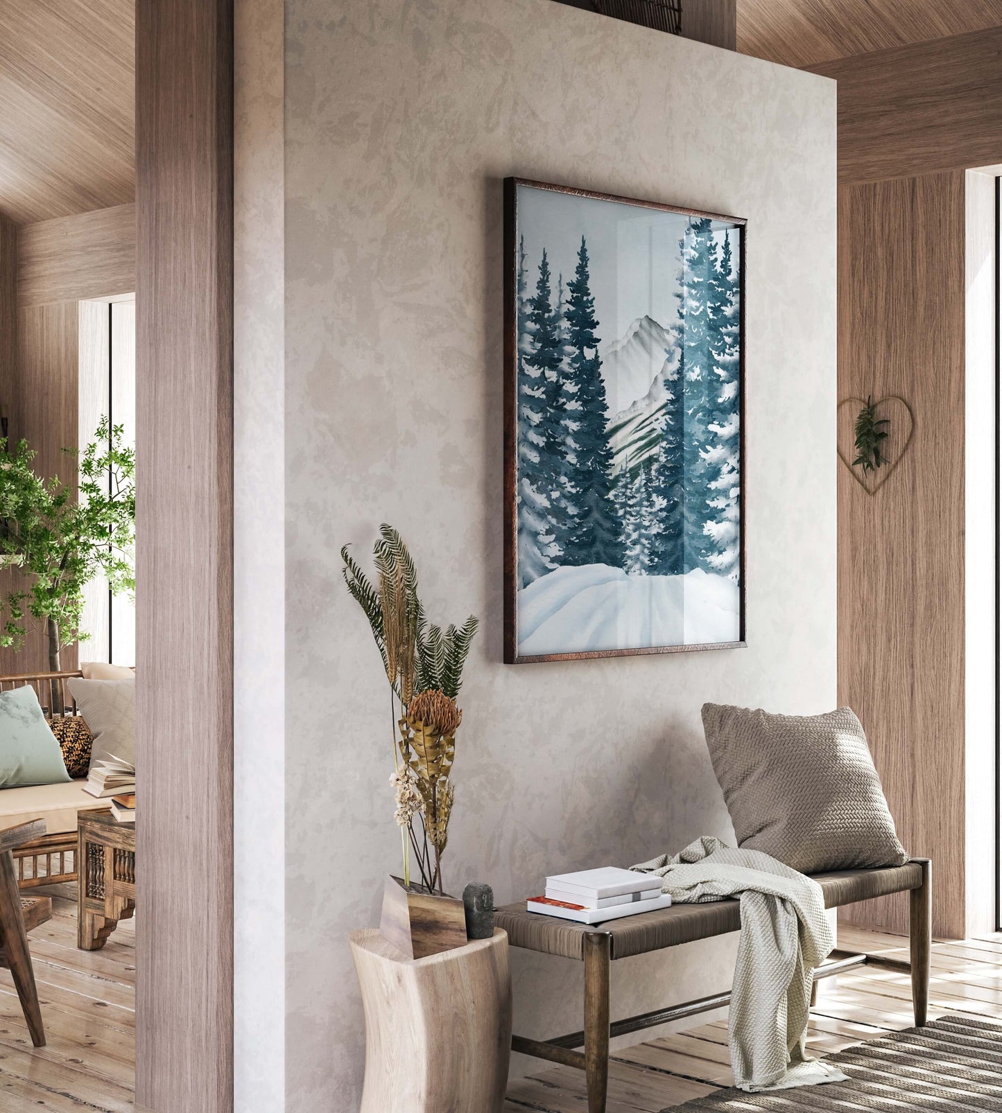 Winter Forest Path Poster