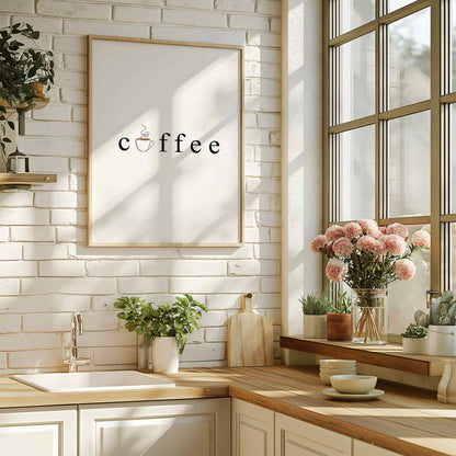 Kaffee Typografie Poster