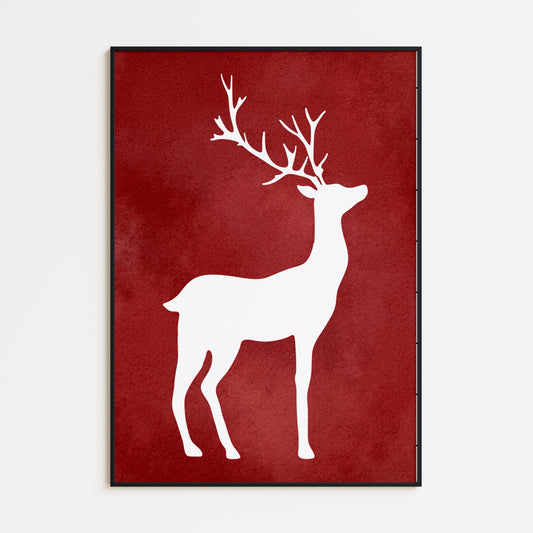 Hirsch Silhouette Poster