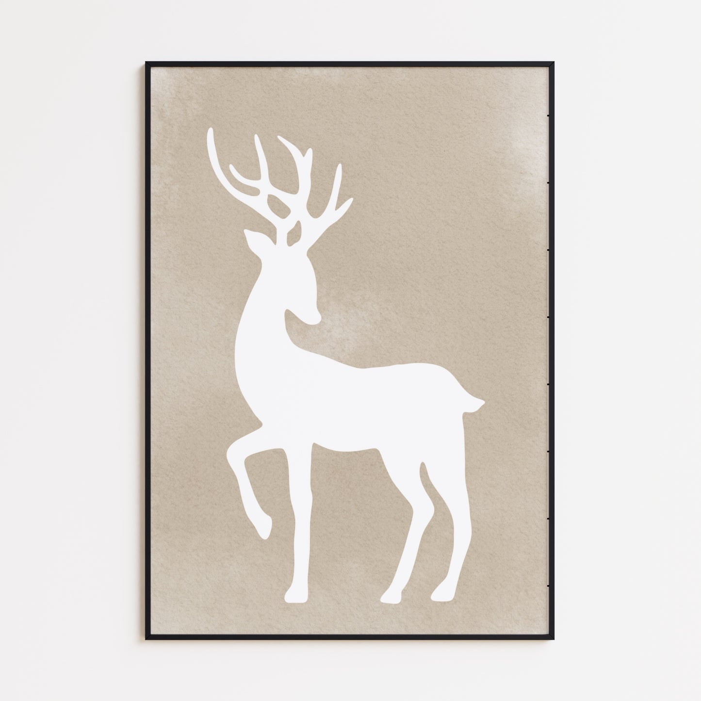 Nordischer Hirsch Silhouette Poster