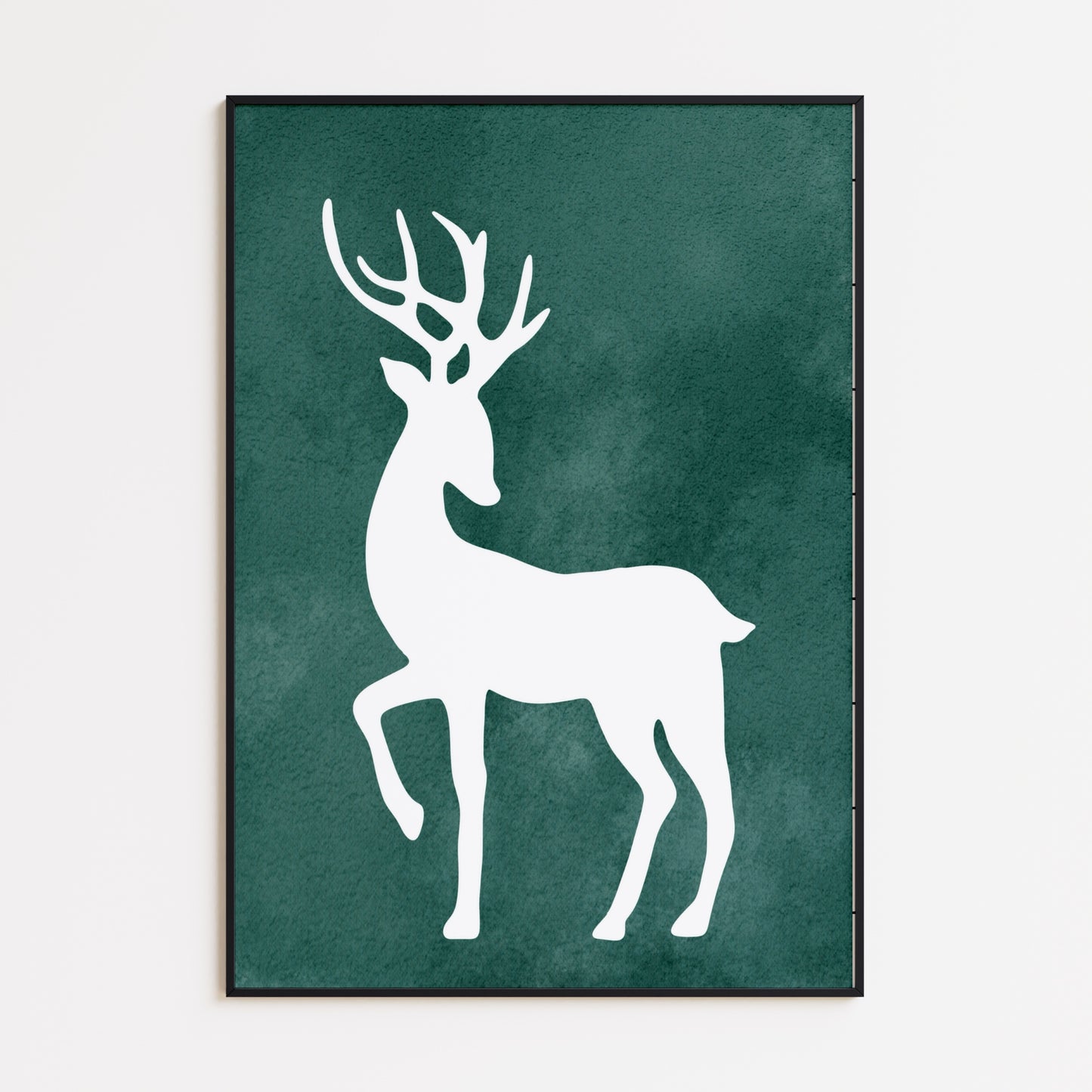 Nordischer Hirsch Silhouette Poster