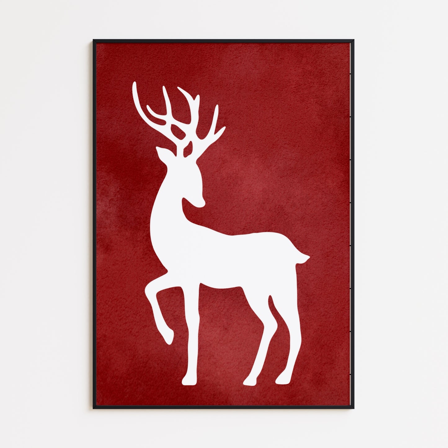 Nordischer Hirsch Silhouette Poster